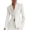 Costumes pour femmes SuperAen 2024 mode industrie lourde taille haute mince rayure Blazer veste manteau pour les femmes