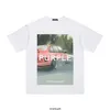 High Quality Spring/summer Fashion Purple Brand Car Print Hip Hop Mens and Womens Loose Casual Short Sleeved T-shirt