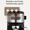 Gemilai Semi-Automatic Espresso Hine Hine Milk Foaming Function、15 bar圧力のあるイタリアのポンプ、37.2オンス取り外し可能な水タンク、1100W、
