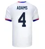 USWNT USASサッカージャージーフットボールシャツ2024 4スターメンキッズキットUSMNT 24-25 MAILLOT DE FOOT MEN CONCACAF GOLD CUP 2024 WOMEN'S WORLD MCKENNIE SMITH MORGAN