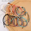 Anklets 5 pieces of Bohemian wax dyed polyester adjustable ankle bracelet with 15 color rope chain bracelet suitable for womens beach jewelry accessoriesC24326