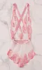 Sexig underkläder BH SET NEW WOMEN039S SEXY LACE RIBBON Bow Print Satin Pink Bras Underwear Sleepwear Lingerie Set Lenceria8506623