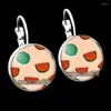 Stud Oorbellen Schattig Fruit Vrouwen Oorbel Mooie Avocado En Kersenmeisje 15mm Glazen Cabochon Cadeau