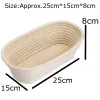 Baskets 2Pcs 25Cm/10 Inch Bread Basket Rattan Proofing Basket Liner Round Oval Fruit Tray Dough Food Storage Container