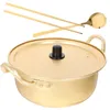 Pot à nouilles instantanées à double chaudière, petites casseroles coréennes en aluminium, soupe de cuisson, lait Ramen antiadhésif