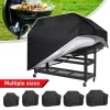 Täcker 210d BBQ Cover Outdoor Dust Waterproof Weber Heavy Duty Grill Cover Rain Protective Outdoor Barbecue Cover Round
