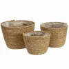 Pots Nordic INS Straw Weaving Flower Plant Basket Grass Planter Indoor Outdoor Garden Pot Covert Container for Plantable Bonsai Decor