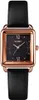 Ladies quartz watch ladies fashionable rectangular dress watch with leather strap and sapphire crown