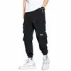 Streetwear Hommes Hip Hop Pantalons de jogging Pantalons décontractés pour hommes Pantalons de survêtement amples de grande taille pour hommes 2023 Nouveau pantalon sarouel multi-poches 5XL c7FL #