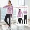 Flash Shipping 2019 Four Seasons Long Sleeved Womens Gym Beginner Fiess Suit Running Breathable Quick Drying Tight Sports Set