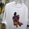 Yüksek kaliteli TS Terracotta Kadın Heykeli Taş Baskı Beyaz Kısa Kollu T-Shirt Ins