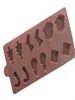 Snabb juldag Santa Silicone Chocolate Molds Bar Mold Cake Mold Ice Tray Cake Decorating Tool7465397