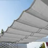 NETS 180GSM 95% AntiUV HDPE Fabric infällbar våg Solskugga Net Garden Pergola Swimming Pool Shading Sails Sliding Canopy