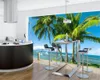 Обои Wellyu 3D обои Гостиная Спальня Фреска Замечание Приморский пляж Кокосовая пальма Фон Стена Papel De Parede