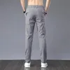 Été nouveaux pantalons pour hommes 2024 Stretch Slim Fit pantalon poche zippée noir gris mince confortable pantalons décontractés vêtements pour hommes b1WA #