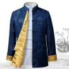Tang Costume Manteau Rétro Lg Manches Réversible Style Chinois Vêtements Traditionnels Garder Au Chaud Col Montant Vintage Chemise Chinoise E7dT #