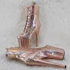 Dance Shoes 20CM/8inches PU Upper Modern Sexy Nightclub Pole High Heel Platform Women's Ankle Boots 080