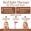 Bacchetta per terapia della luce rossa 7in1 per occhi, viso e collo Dispositivo per terapia della luce LED per il viso con strumento ricaricabile per la cura della pelle Strumento di bellezza per massaggio facciale