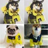 Dog Apparel Designer Face Jacket Waterproof Cat Raincoat For Small Medium Large Pets Accessories Ps2230 Drop Delivery Home Garden Pe Ot95K