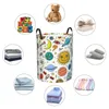 Laundry Bags Space Rocket Planet Basket Foldable Universe Alien Spaceship Clothes Toy Hamper Storage Bin For Kids Nursery