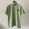 Top tik tok influenceur même marque de créateur coton pur nouveau de haute qualité masculine coaster polo polo à manches courtes brodées poitrine polo t-shirt court