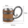 Mugs Creative Resin Home Pub Bar Decoration Coffee Cup Wine Tumbler Vintage Double Simulation Barrel Beer Mug