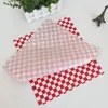Baking Tools 100 PCS Roasting Pan Food Wrapping Paper Liners Oil Resistant Papper Red