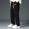 Y2K Hombres coreanos Básicos en blanco Sólido Baggy Joggers Correr Pantalones deportivos Pantalones Casual Gris Pantalones de jogging para hombres Pantalones con cordón H6lg #