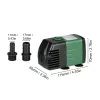 Accessori 1500L/H 25 W Pompa idromassaggio sommergibile per acquario da tavolo da tavolo da giardino idroponico Sistemi idroponici 2 ugelli AC220240V