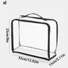 Storage Bags Transparent Black Zipper Makeup Bag Organizer Box Men Women Travel Clear Cosmetic Waterproof Toiletry Wash Make Up Case