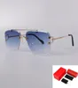 Tire C Designer Diamond Coup Sunglasses Men Lunettes de soleil Tons pour femmes Luxury Brand Vintage Sun Verres Sun1393476