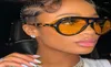 Lunettes de soleil Femmes 2022 Brand Designer Shades surdimensionnées 90S Retro Black Jaune Pilot Sun Sunshes Lady UV400 Place Eyewear7420399