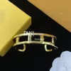 Stainless Steel Metal Bracelet Bangles Cuban Golden Bracelets Letter Stamps Bangles Jewelry For Men Women