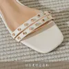 Geklede Schoenen 2024 Zomer Bovenkleding Dames Sandalen Mode Klinknagel Ontwerp Carrière En Feestkleding Dames Casual Koreaanse Stijl Hoge Heel40-43