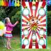 Aksesuarlar Karnaval Oyun Dekor Sirk Palyaço Bean Bag Toss Oyun Banner Bayrağı Karnaval Sirk Parti Süslemeleri Şaşırtıcı Gösteri Toss Delik Bayrağı