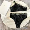 Bikini tasarımcıları Medusa Kadın Klasik Mektup Baskı Bir Parçalı Mayolar Plaj Seksi Bayanlar Moda Mayaya Takım İki Parçalı Set S/XL