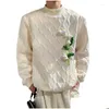 Heren hoodies sweatshirts mannen herfst winter dikker 3D stof gebreide bloem plevier sweatshirt mannelijke vrouwen streetwear mode losse kap otvzq