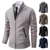 2023 Knitwear Lente En Herfst Mannen Opstaande Kraag Dikke Warme Vest Trui Winter Losse Casual Jas 29vG #