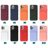 Liquid Silicone Card Phone Cases for iPhone 15 14 13 12 11 Pro Max XR XS X Slot Holder Soft TPU Cell