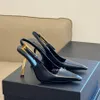 New Sandals High-heeled Saint T S Designers Shoe Paris Dress Classics Women 9cm 7cm Heels Black Golden Gold Wedding Bottoms