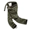 Hommes hiver épaissir polaire pantalon cargo tactique pantalon salopette militaire militaire Cott pantalon décontracté chaud lâche Baggy Jogger pantalon q4xH #