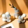 مزهريات Boyouballoon Vase Ins Ceramic Flower Pot Nordic Pampas Grass Grad Blay Room Room Bedroom Decoration Insportics