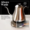 Elektrischer Schwanenhals-Wasserkocher mit voreingestellter Temperaturregelung – 1 Liter, Edelstahl – Wasserkocher zum Ausgießen von Tee und Kaffee
