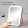 Lastoportsen Makeup Mirror Charging Complement Table Folding Portable Mirror LED Makeup Mirror With Light