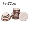 Brushes 1430cm Unfinished Natural Round Wood Slices Circles with Tree Bark Log Discs for Diy Crafts Painting Photograph Decoration