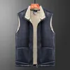 crocodile brand Cmere Vest Autumn Winter Casual Sleevel Jacket Men Warm Fleece Men Vest Jacket Thick Sleevel Men's Vest X7ic#