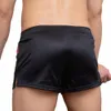 Sexiga män Satin Boxers Shorts Nightwear Pyjamas Lounge Pants Sleepwear Bekväma underkläder Elastiska manliga boxarehorts C6N2#