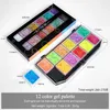 Glitzer Gel Palette Körperkunst Schmackereien leuchtende holographische Sachseffekte Bühnenbühne Carnival Festival Make -up 240321