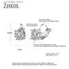 Ear Cuff Ear Cuff ZAKOL 7mm cubic zirconia round perforated clip earrings suitable for womens fashion CZ crystal ear sleeves womens wedding party gifts jewelry Y2403