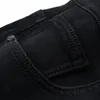 Nouveaux hommes Jeans Black Denim Pantalons Hommes Vêtements Élasticité Skinny Busin Casual Slim Mens Jean Pantalon Solide Pantalon pleine longueur Q7VU #